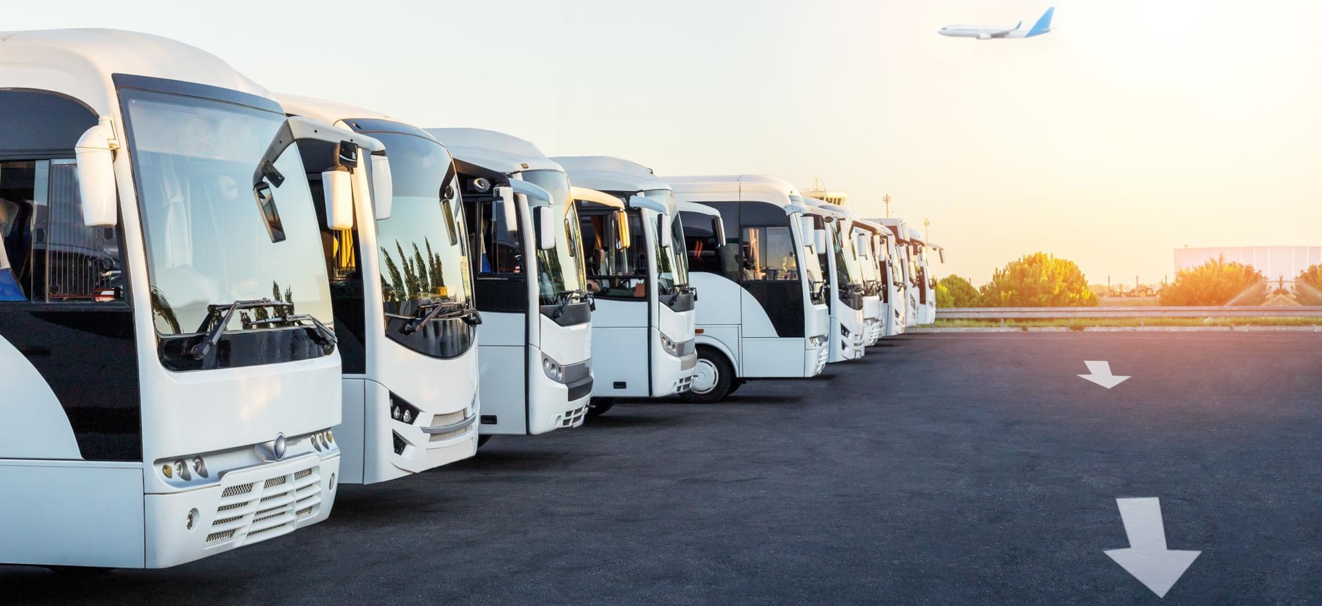 buses-parking-airport-sunrise-summer-travel-tourism-vacation-concept